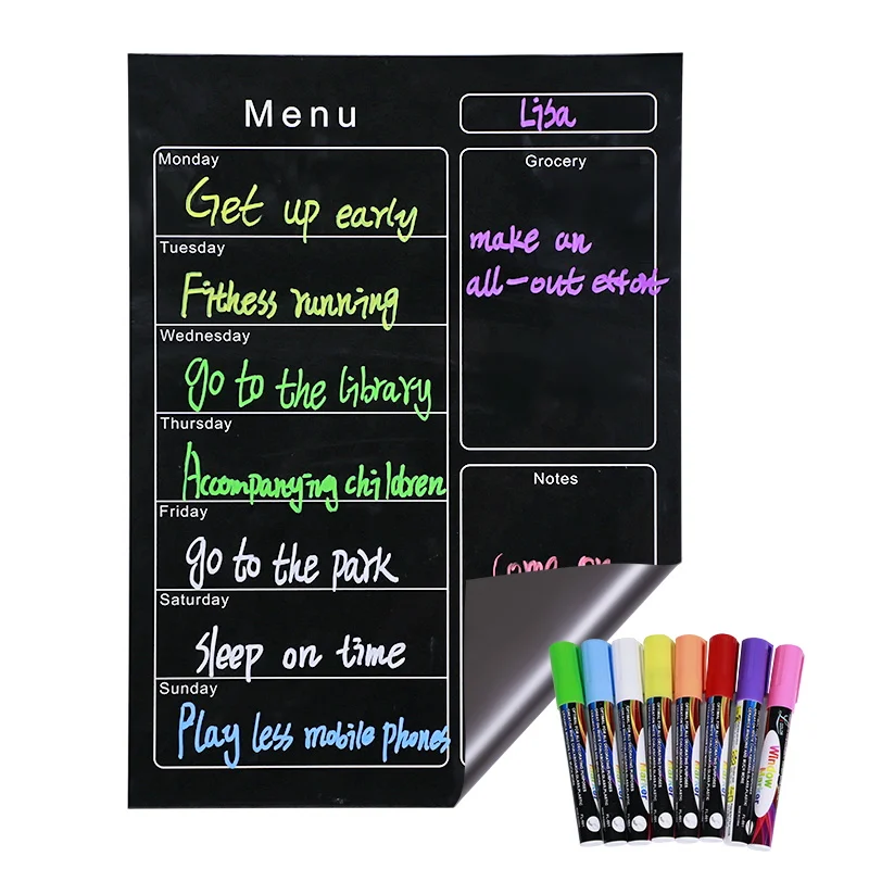 Daily activity record Boutique magnetic chalkboard fridge magnets
