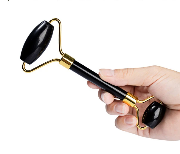 Dropshipping products 2021 In stock facial white jade face roller with box for jade roller and guasha