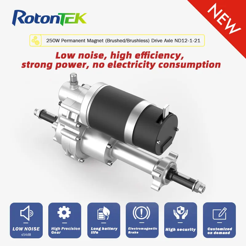 DC 24V 250W Electric Scooter Motor Rear Wheel Drive Axle For Transmission Parts and Components