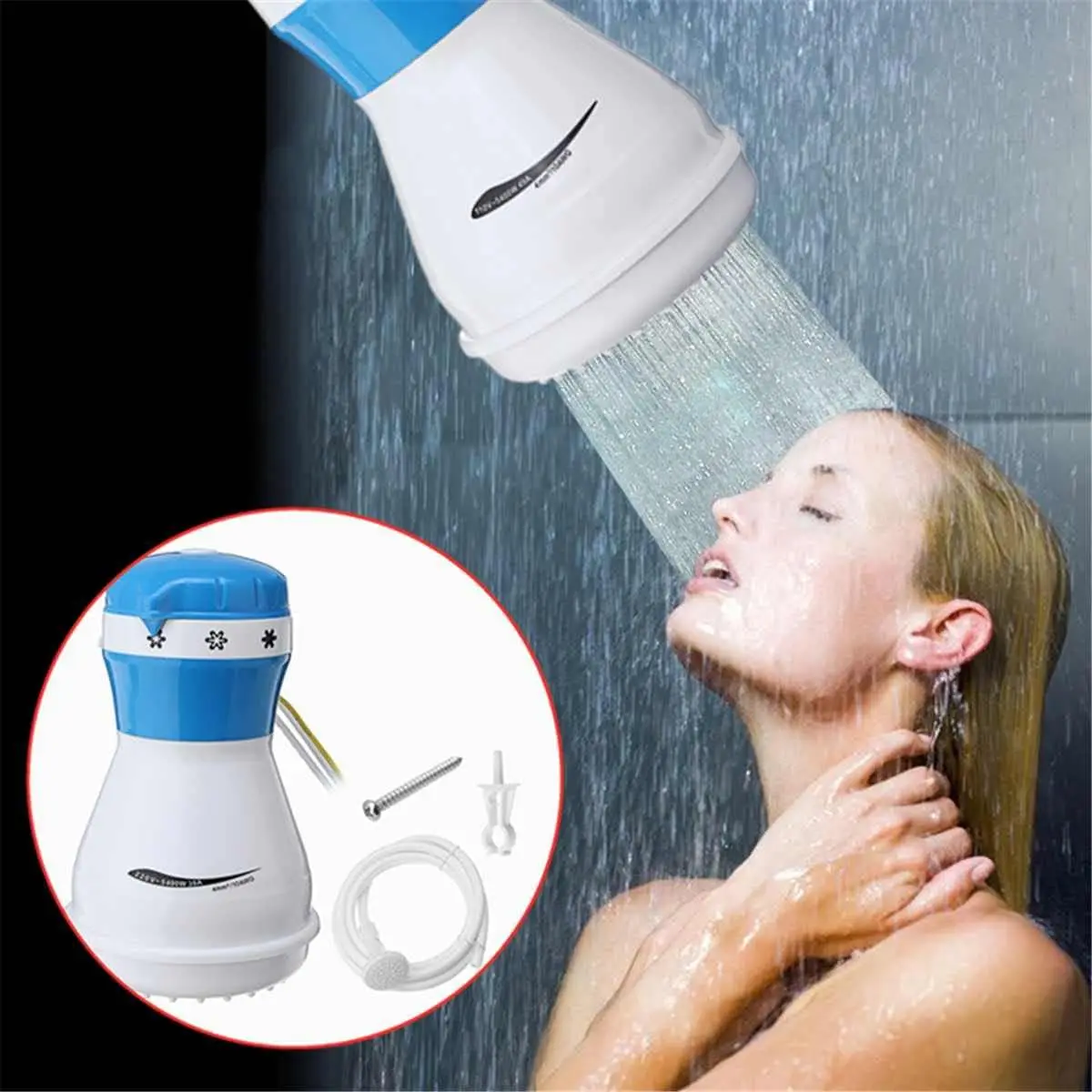 4400W Mini Electiic Shower instant Heater 110V 220V Instant Heating shower head EW006