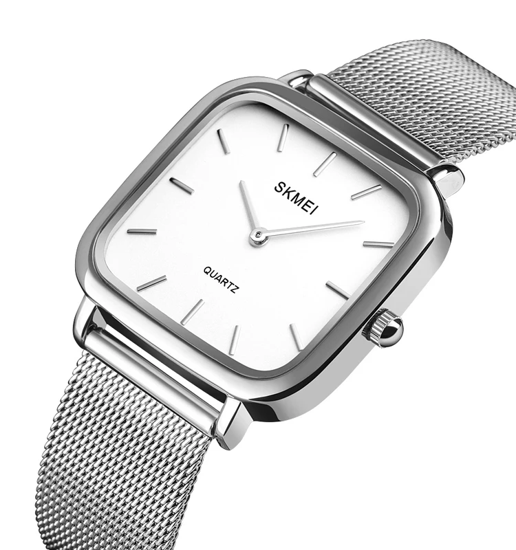 Skmei 1555 ladies stainless steel case back water resistant quartz watch