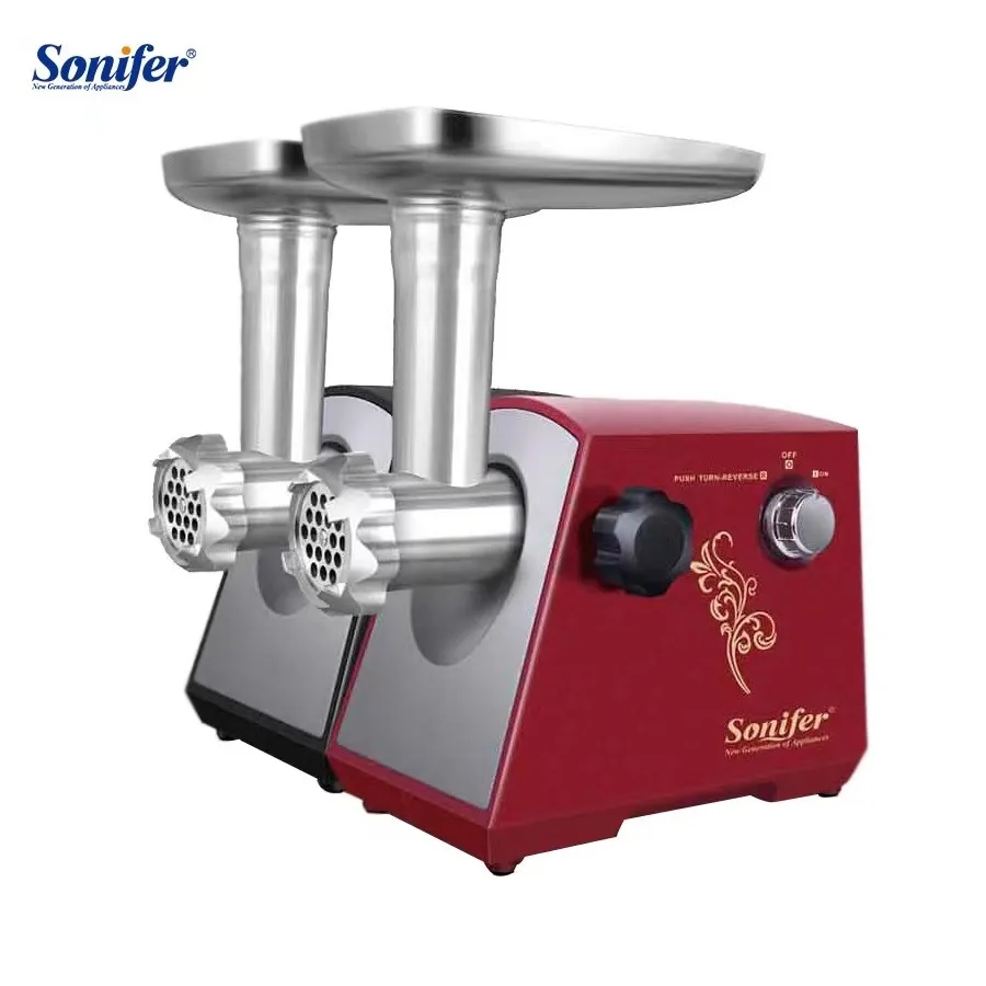 Sonifer SF-5002 оптовая продажа Горячая бытовой 1200 Вт медный мотор 3 шт. металлическое приспособление в виде диска электрическая мясорубка