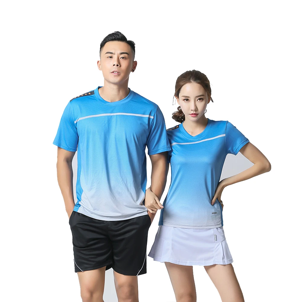 Sports Wear Tennis Uniforms Made of Polyester Half Sleeves