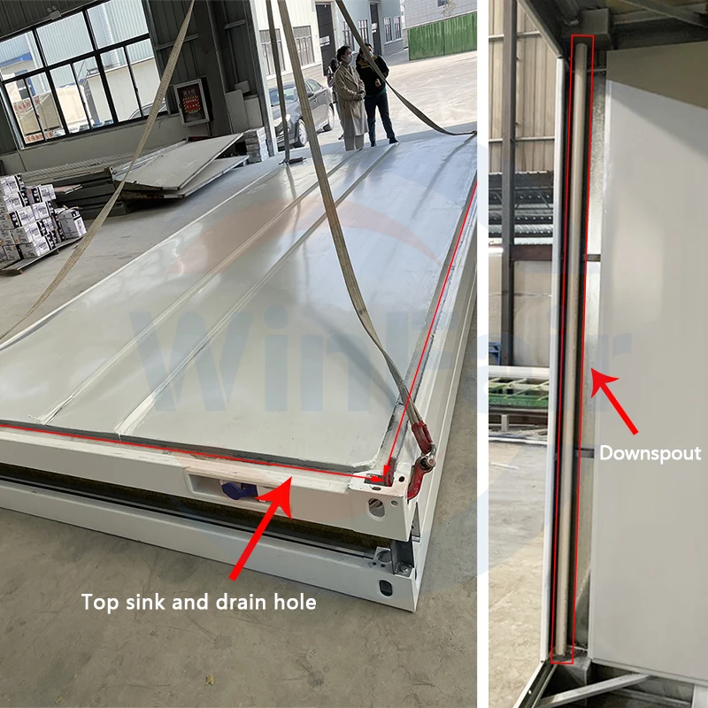 WinFair Luxury Foldablehouse Habitaflex Common Villa Hotel Warehouse Trade Portable Foldable Folding Container House