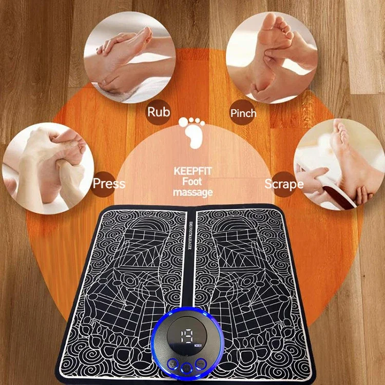Healthcare Electric Foot Massager Mat EMS Blood Circulation Relaxing Foot Mat for EMS Foot Massager With Remote Control