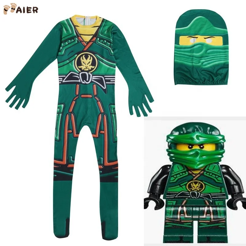 
Halloween Ninja Cosplay Costumes Boys Cosplay Sets Children Party Ninja Superhero Jumpsuits 