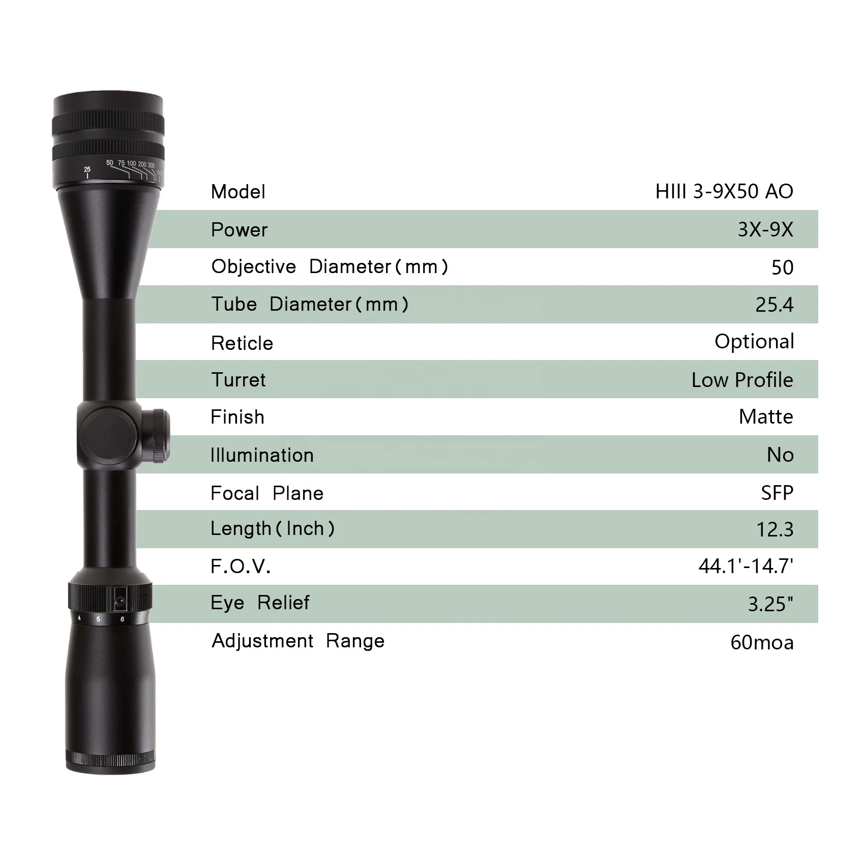 Hiii 3-9x50 Ao аксессуары для охоты тактические воздушные