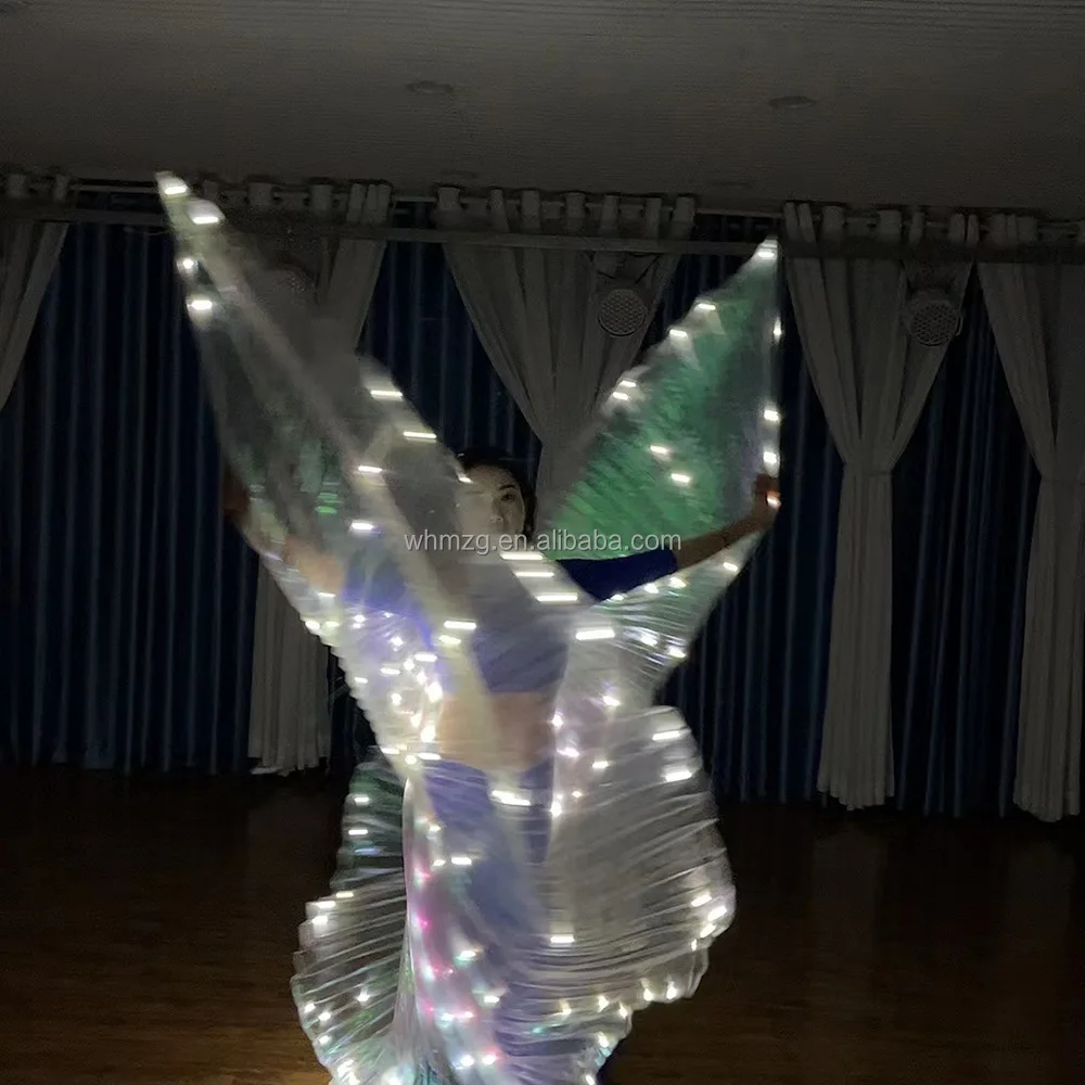 New Arrival Halloween Party Stage Dance Performance Led Light Up Dress Accessory Butterfly Angel Wings For Performance Bar Wear