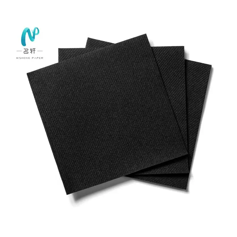 Mingxuan manufacture Mshine paper  Hot Luxury Sale White Custom cutlery paper napkin airlaid disposable paper cocktail napkin