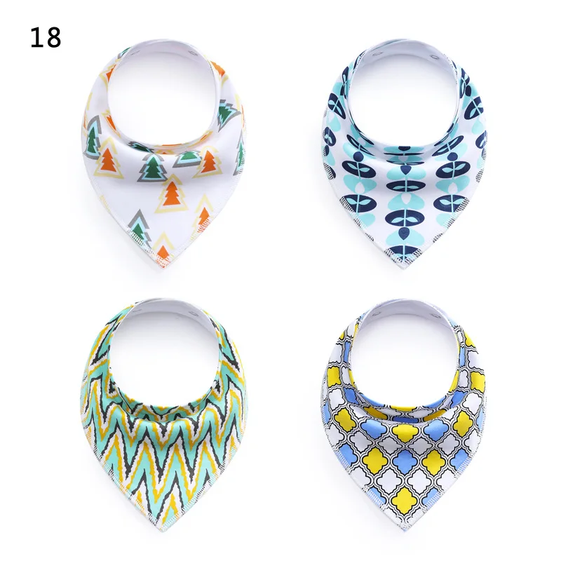 2022 New Custom Bamboo Bibs Cycling Bandana Bibs Organic Cotton Knitted Print Newborn Linen Solid Waterproof Baby Bibs