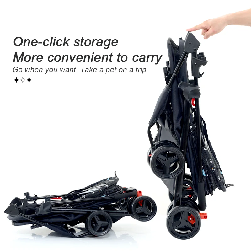 Dog Stroller with Detachable Bassinet Foldable 3 in 1 Multifunction Pet Stroller