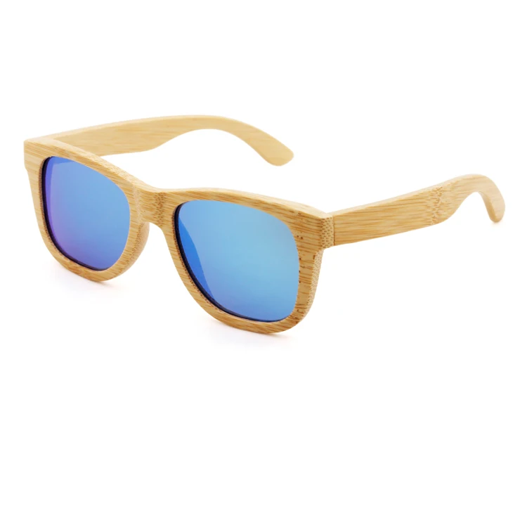 
Hot selling handmade polarized wood framed fashion custom logo wooden bamboo sunglasses 
