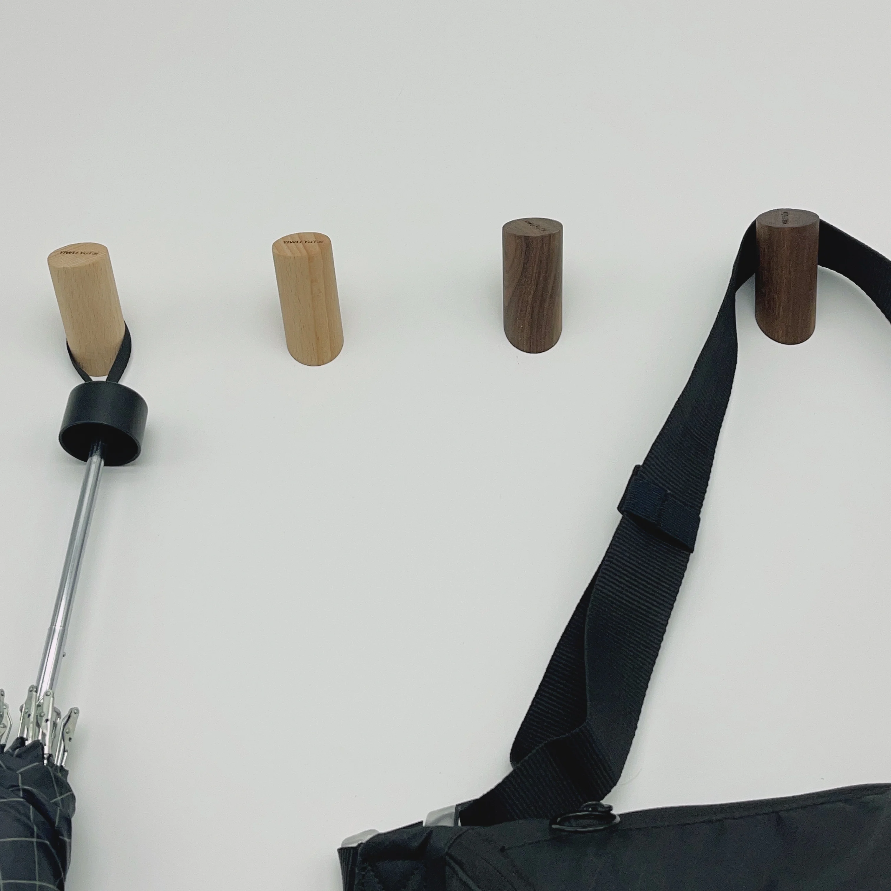 Wholesale Custom Cylindrical Wooden Wall Hooks,Wood wall Hook for Hanging Hats, Keys, Bags, Clothes