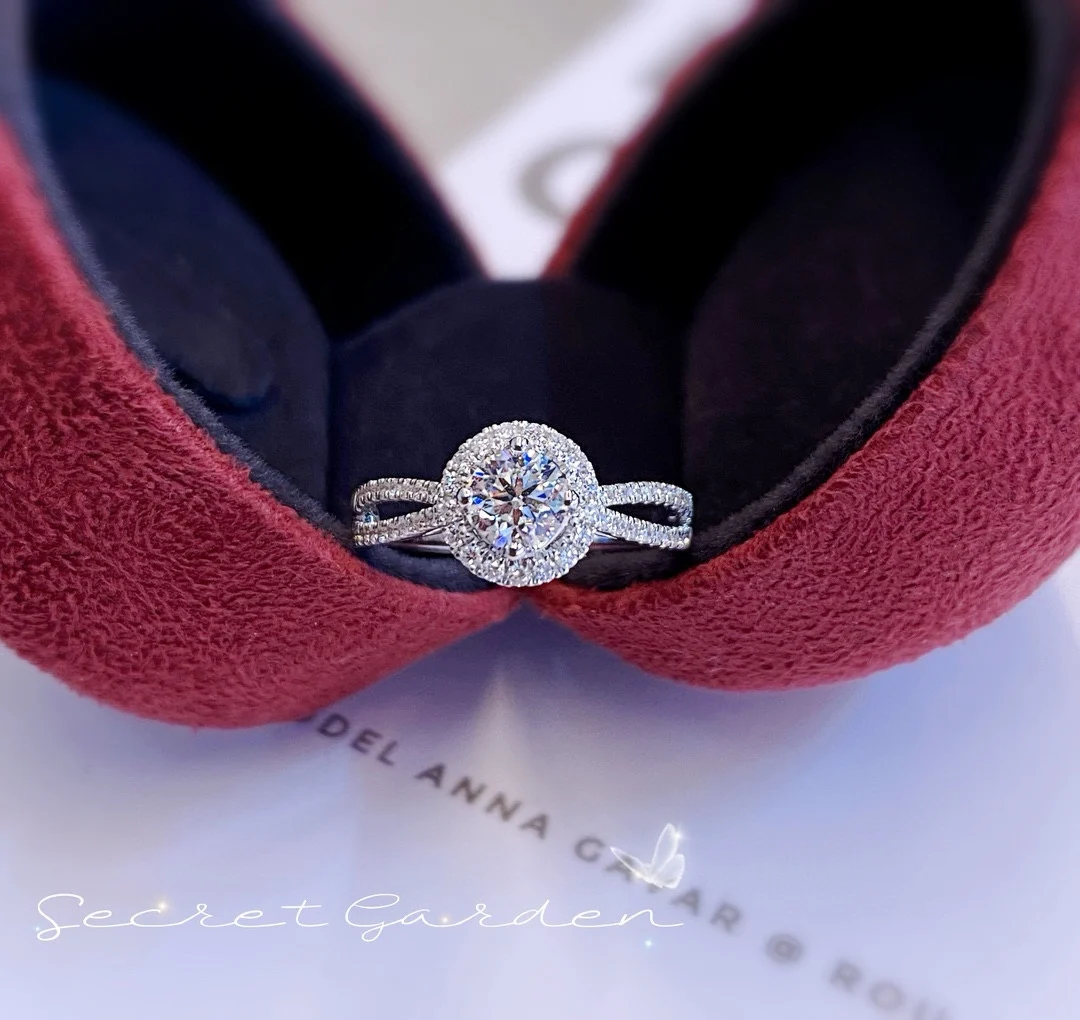 Индивидуальные высококачественные кольца GIA сертификат 0 5 Ct бриллиантовое 18-каратное Золотое кольцо для помолвки Свадебный Подарок на годовщину