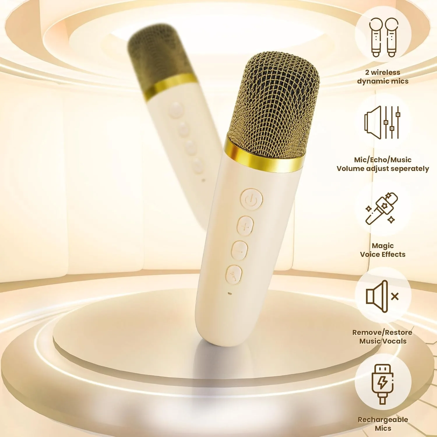 New portable home Theater karaoke Bluetooth speaker with surround sound system mini wireless microphone for KTV