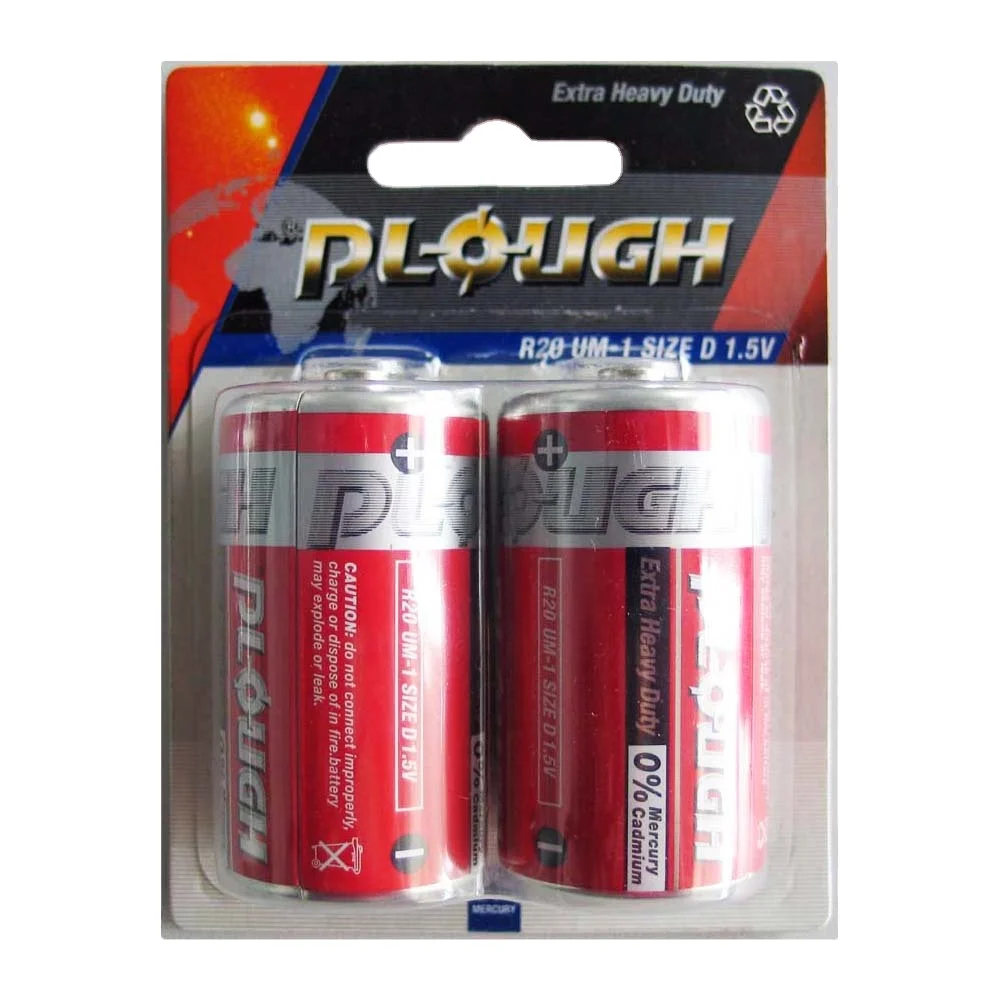 Марганцевый аккумулятор, Цинковый углеродный аккумулятор повышенной прочности R20 (R20), металлическая оболочка размера D