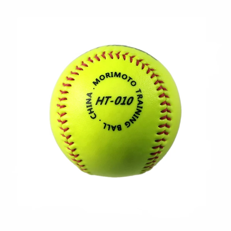 9inch 10oz Heavy Weighted Training Optic Yellow Leather training Baseball