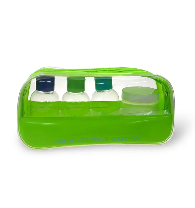 PVC Waterproof Custom Pouch Luxury Beauty Makeup Bag Zipper Closure Travel Cosmetic Bag Pink with printed Logo