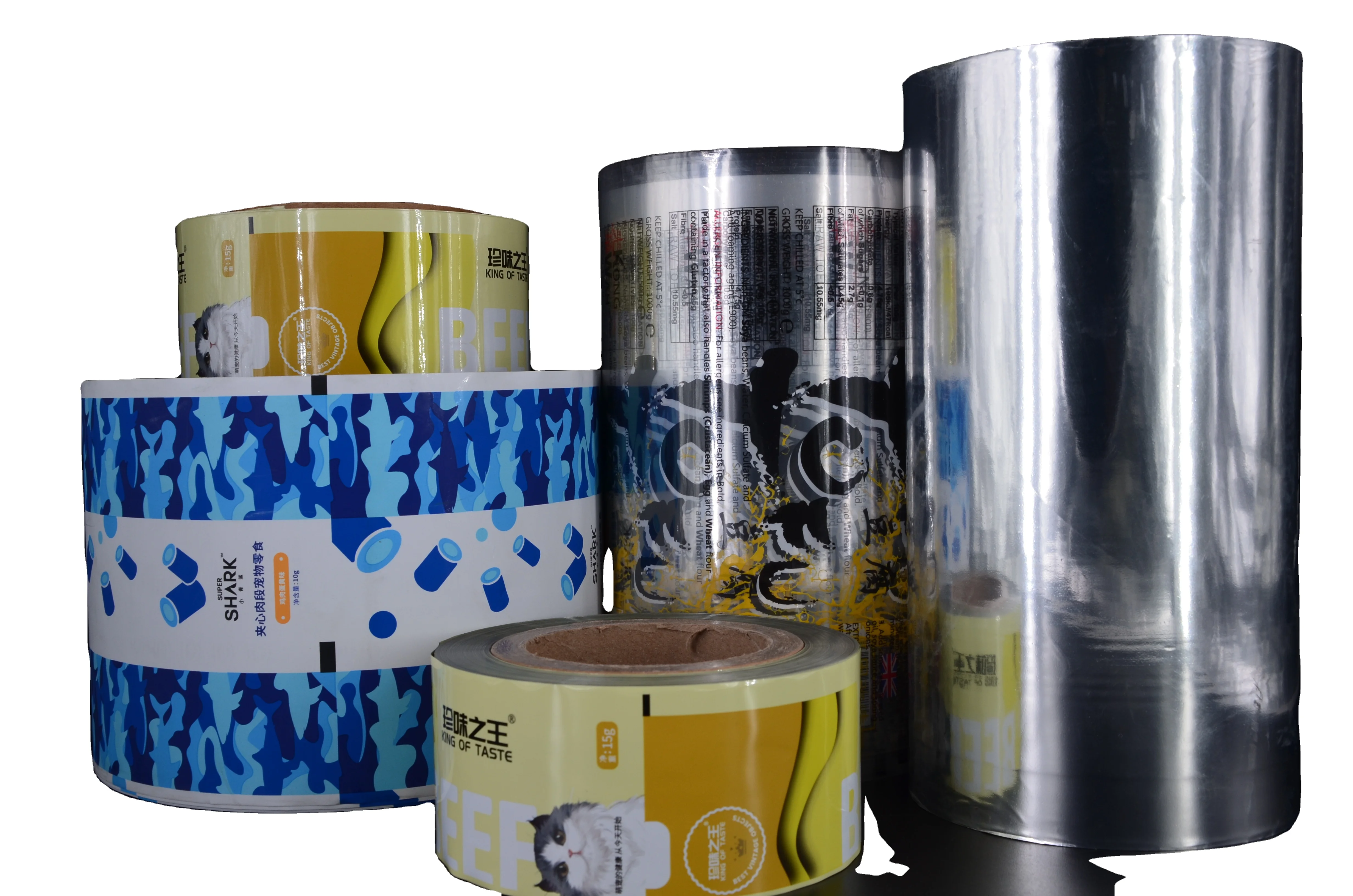 Food Grade Custom Print Small Sugar Stick Pack Rollstock Food Bopp Packing Flow Wrap Film Rolls Liquid Packaging