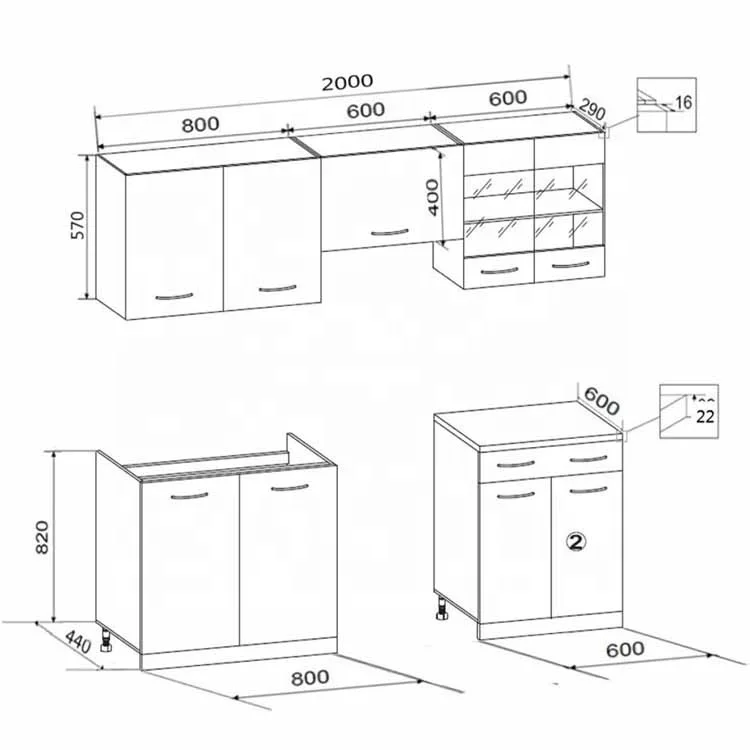 Простая маленькая мебель, деревянный кухонный шкаф, шкаф для хранения