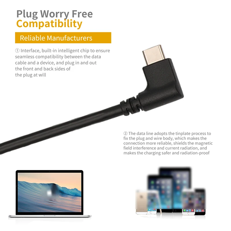 Usb Type C Cable Quick Charge Usb-c Fast Charging Mobile Phone Data Cable