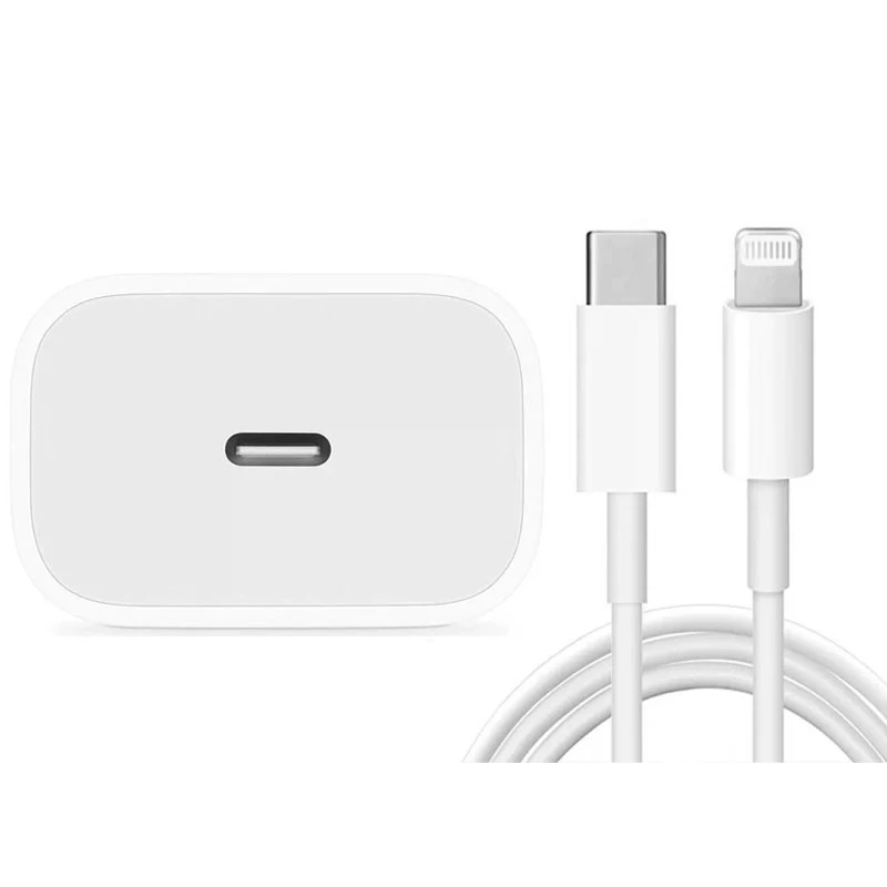  Оригинальный 20 Вт Быстродействующее зарядное устройство PD Type-C USB-C адаптер Быстрый зарядный кабель для передачи данных iphone