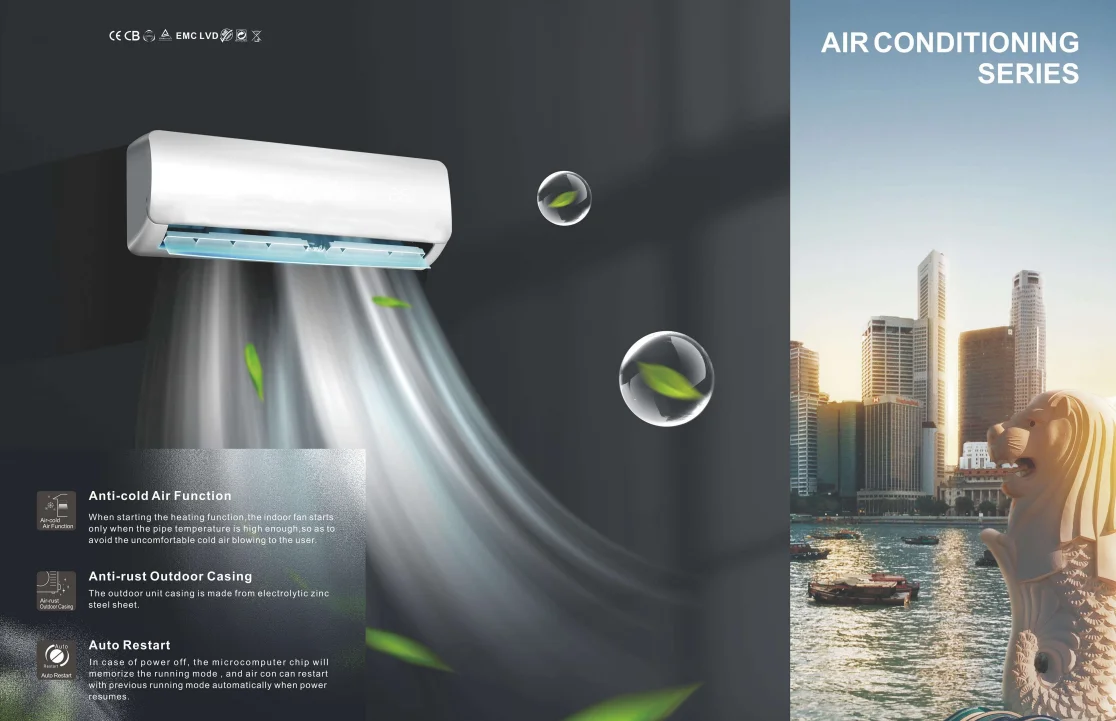 9000-30000btu Acondicionador De Aire 50/60 Гц мини-кондиционеры 2600-6800 Вт R410a инвертор электрическая комната настенное крепление