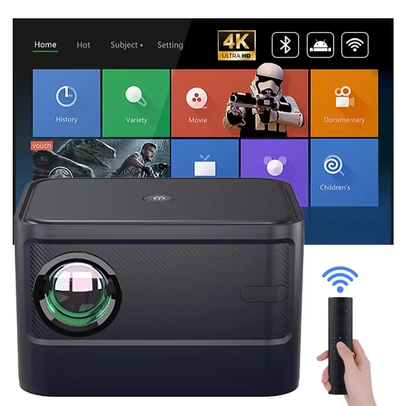 2024 Spring New Arrival A40-C Mini Smart Android Projector 4K WIFI Supported Portable LED Lamp Operating Android 9 Outdoor