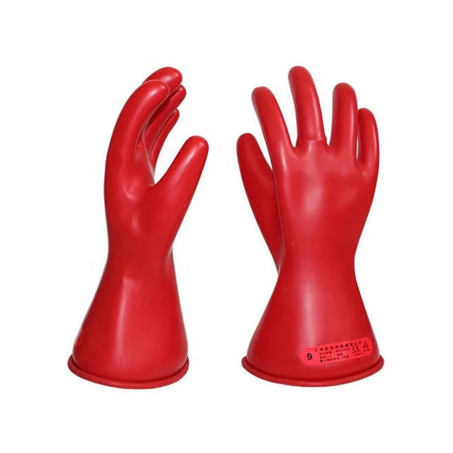 Latex Rubber Gloves Lengthened and Thickened for Waterproof Labor Protection Wear Resistant Red Carburetor Gloves