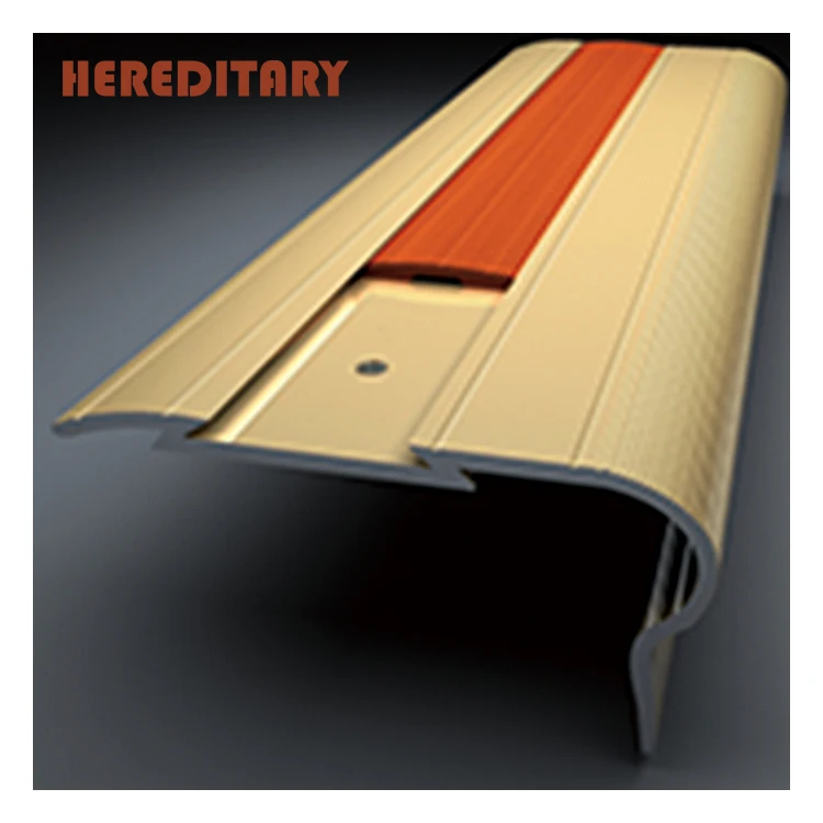 Commercial stair nosing anti-slip aluminum and laminate stair profile