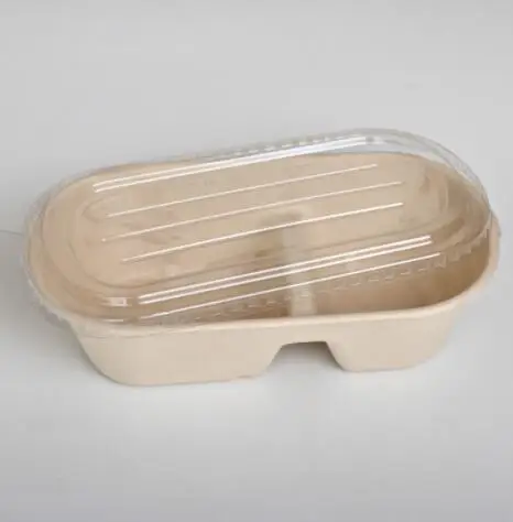 100% biodegradable bagasse food containers compostable eco pulp fast food container Take Out box