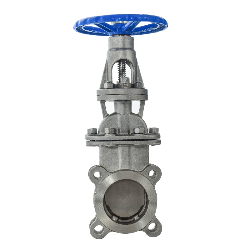 304 stainless steel manual knife sanitary wheel handle flanged end gate valve price
