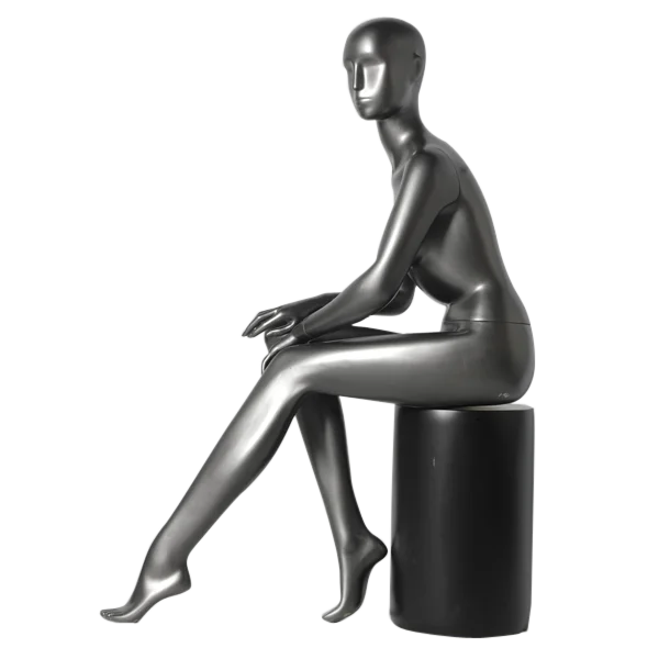 New Design Clothes female Mannequins fiberglass display seated mannequin