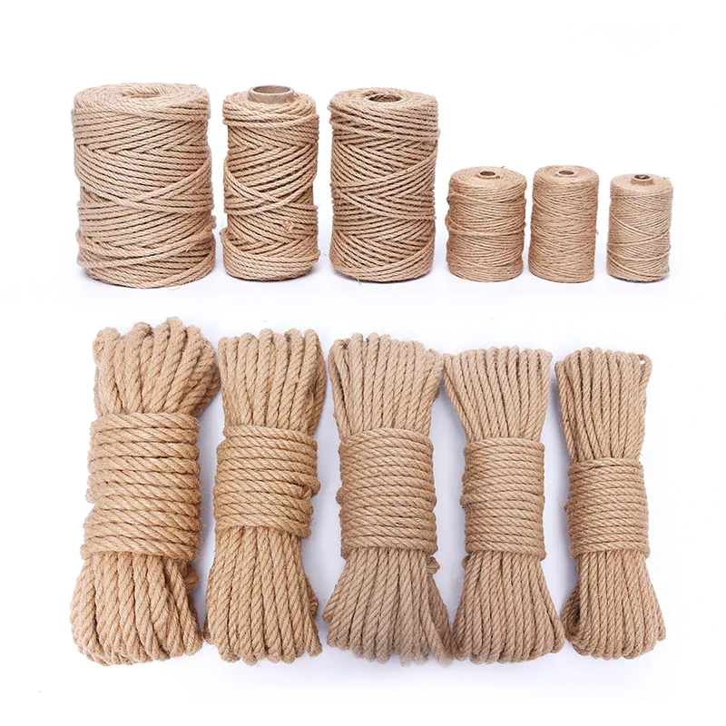 Factory Direct Supply 8mm natural jute rope twisted manila jute rope