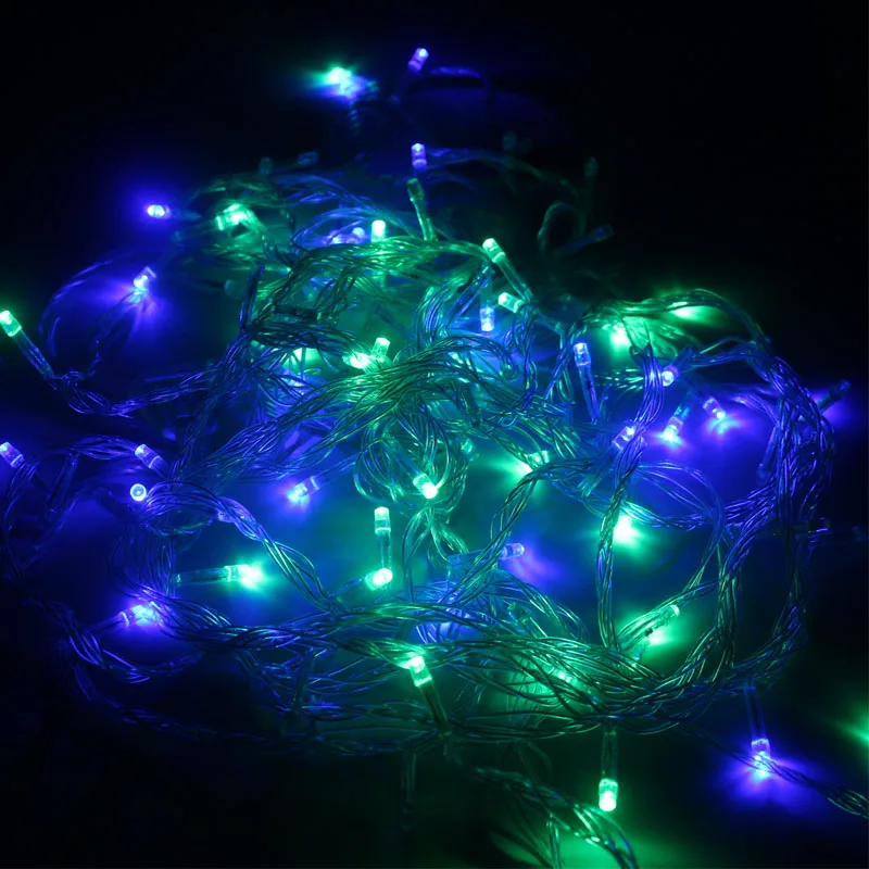 Раздвижная Рождественская гирлянда, многоцветная светодиодная гирлянда 10 метров, светодиодная Мерцающая Декоративная гирлянда (62230990365)