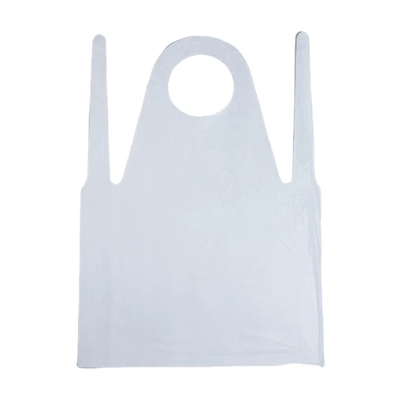 Disposable CPE Apron for Woman Men Chef Stylist Apron Shop Cafes Beauty Nails Studios Uniform Grill Restaurant Bar Dye Blue 20g
