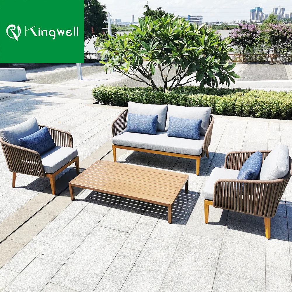 
 Hotel villa outdoor rope designer model room garden leisure sofa set furniture  