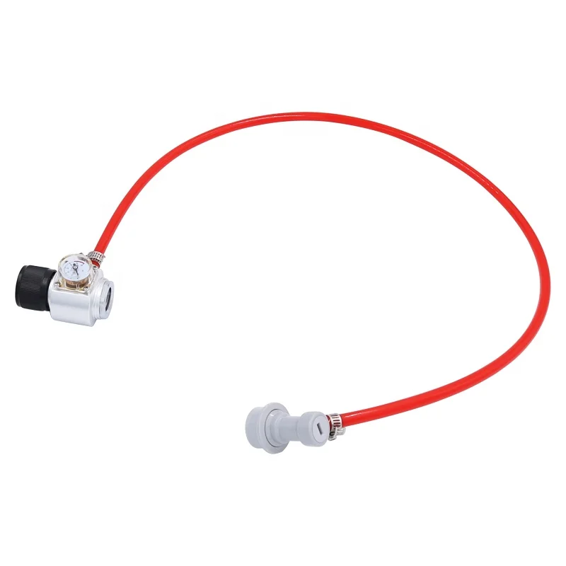 Soda HomeBrew Beer Stream Keg Charger Portable Mini CO2 Cartridge Regulator with Gas Line Ball Lock