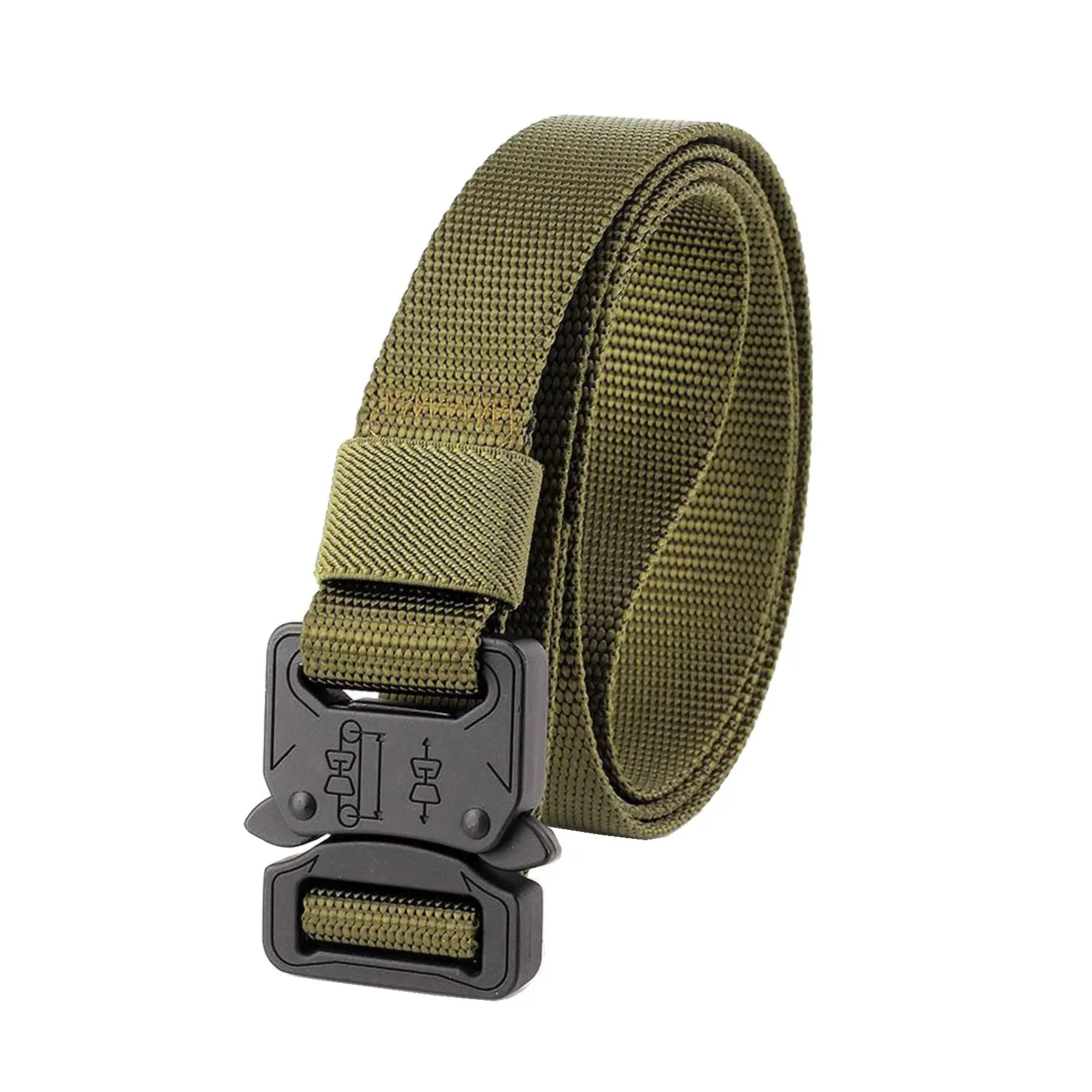 Custom 2.5cm Wide Nylon Tactical Belt Quick Release Metal Buckle Heavy Duty Sports Skinny Webbing Belts for Men