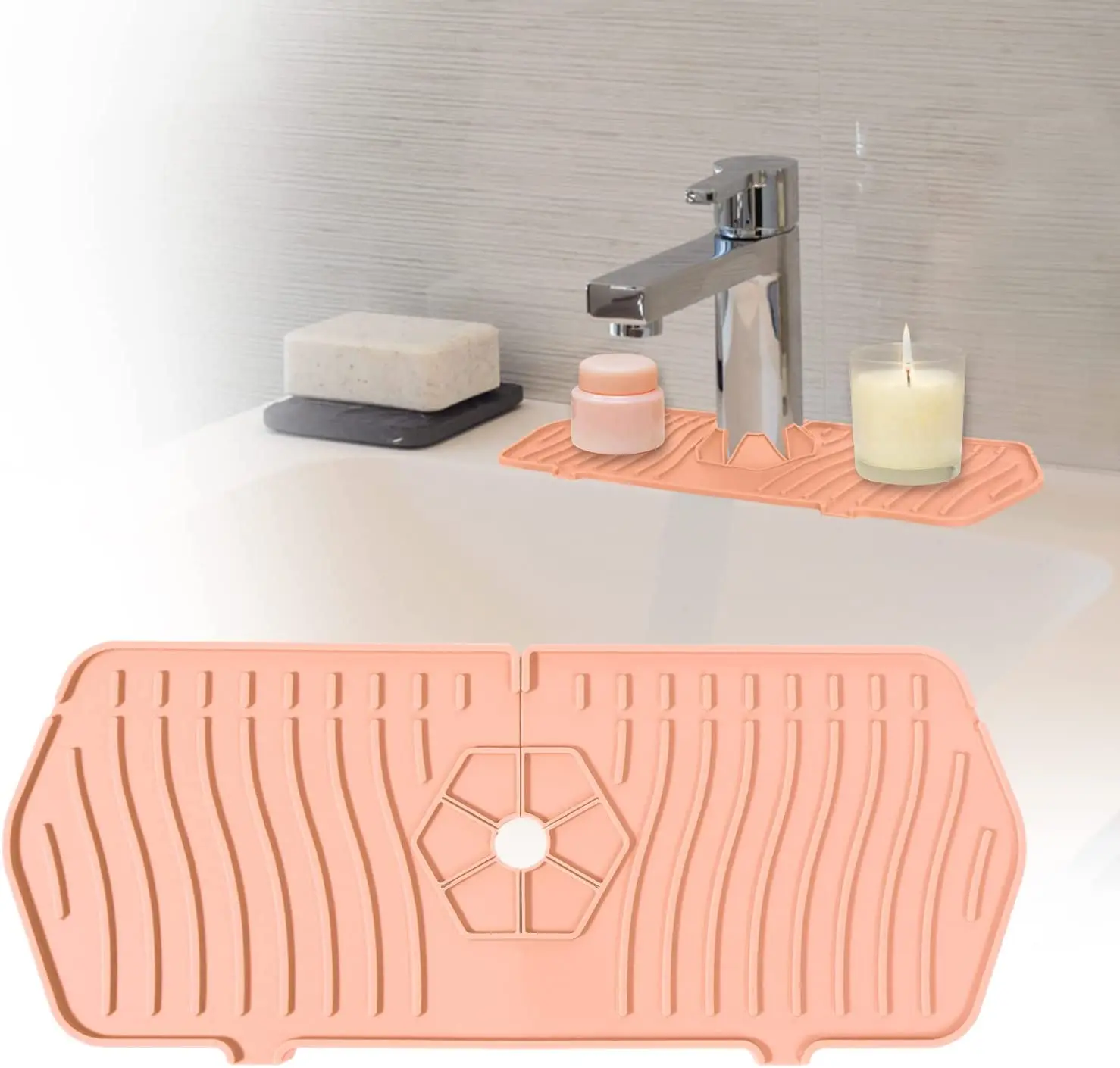 2022 Hot Selling Silicone Sink Faucet Mat for Kitchen Sink Splash Guard
