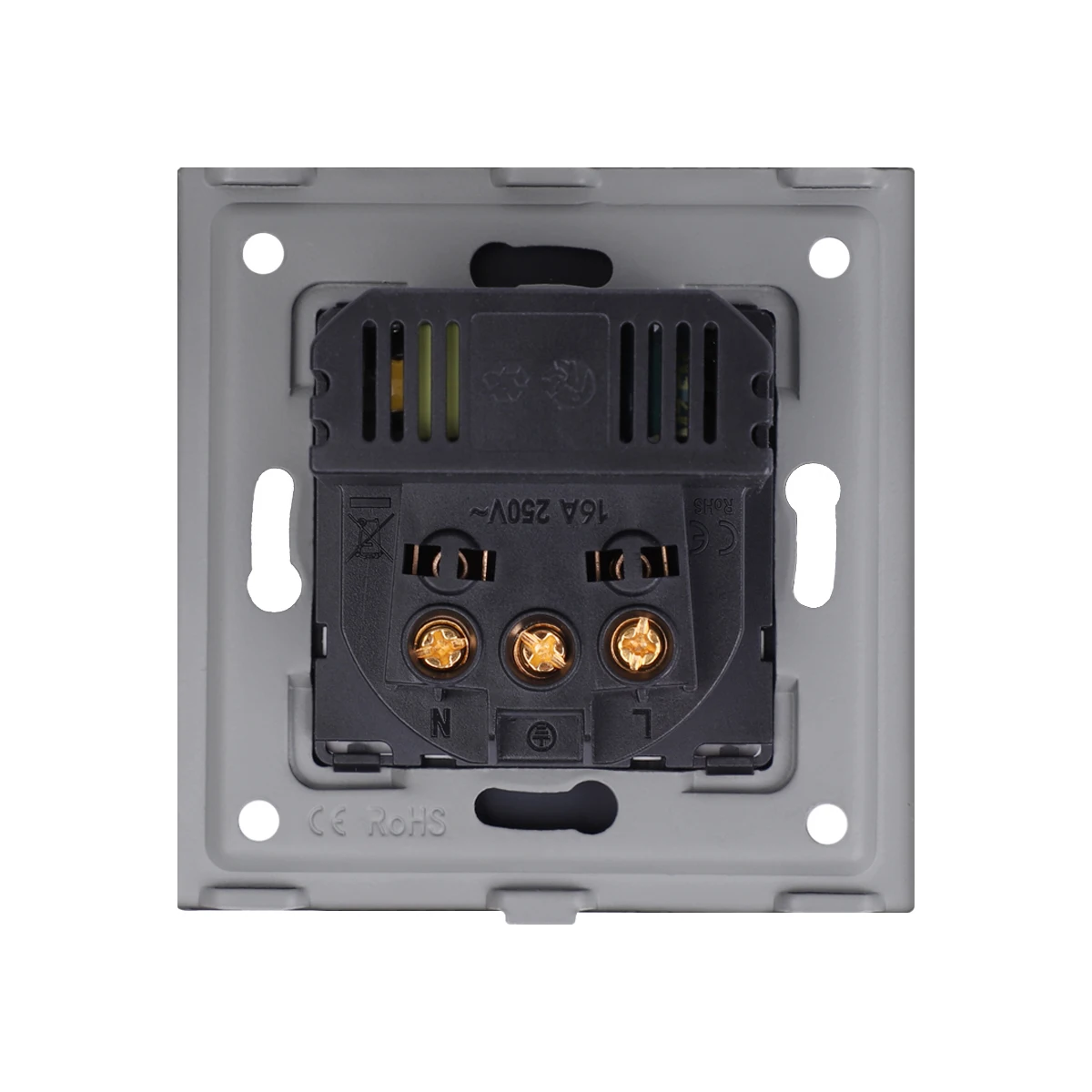 EU 2.1A USB Panel Mount Power Socket French Standard Wall Socket With Dual USB Type A Port