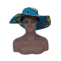 Wyb460 пользовательская африканская модная шляпа женская пляжная шляпа из ткани с Африканским воском