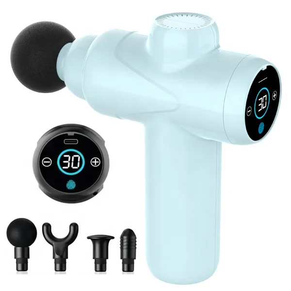 Nowcozy Pocket-Sized Deep Tissue Massager Gun with Carry Case, Muscle Mini Massage Gun with 30 Speeds