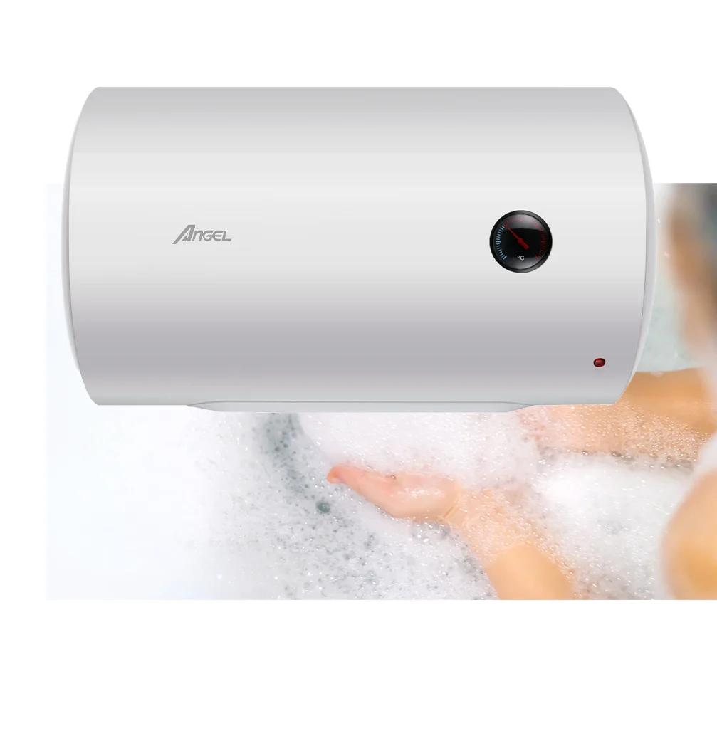 30 50 80 100L Horizontal Cylinder Round Enamel Tank For Bath Shower Geyser Electric Storage Water Heater