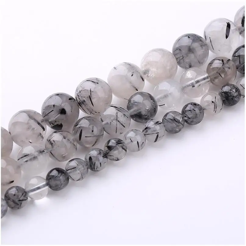 Loose beads natural black hair wafer beads creative handmade beaded jewelry accessories materials wholesale