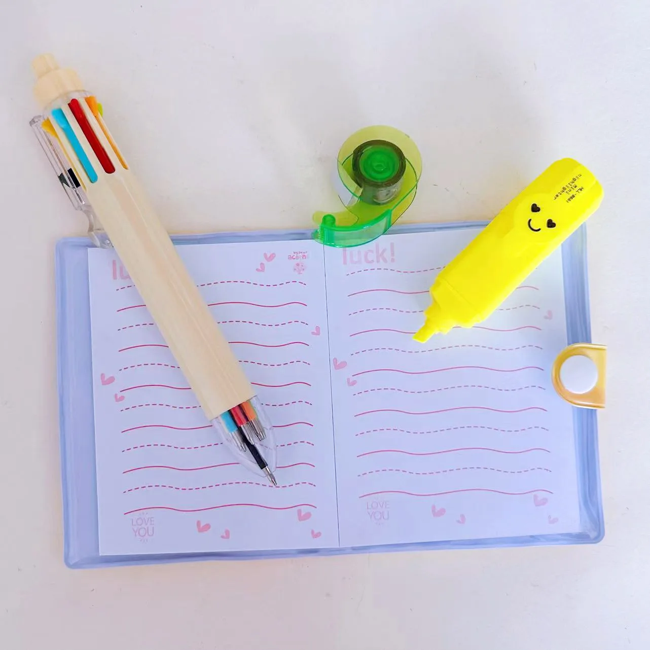 High appearance level carry on hand ledger with pen set Beauty Girl split page classification loose-leaf coil this notebook