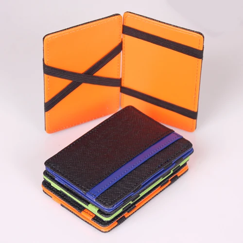 Magic Wallet Credit Business Card Ticket Cash Holder With Elastic Band Money Clip