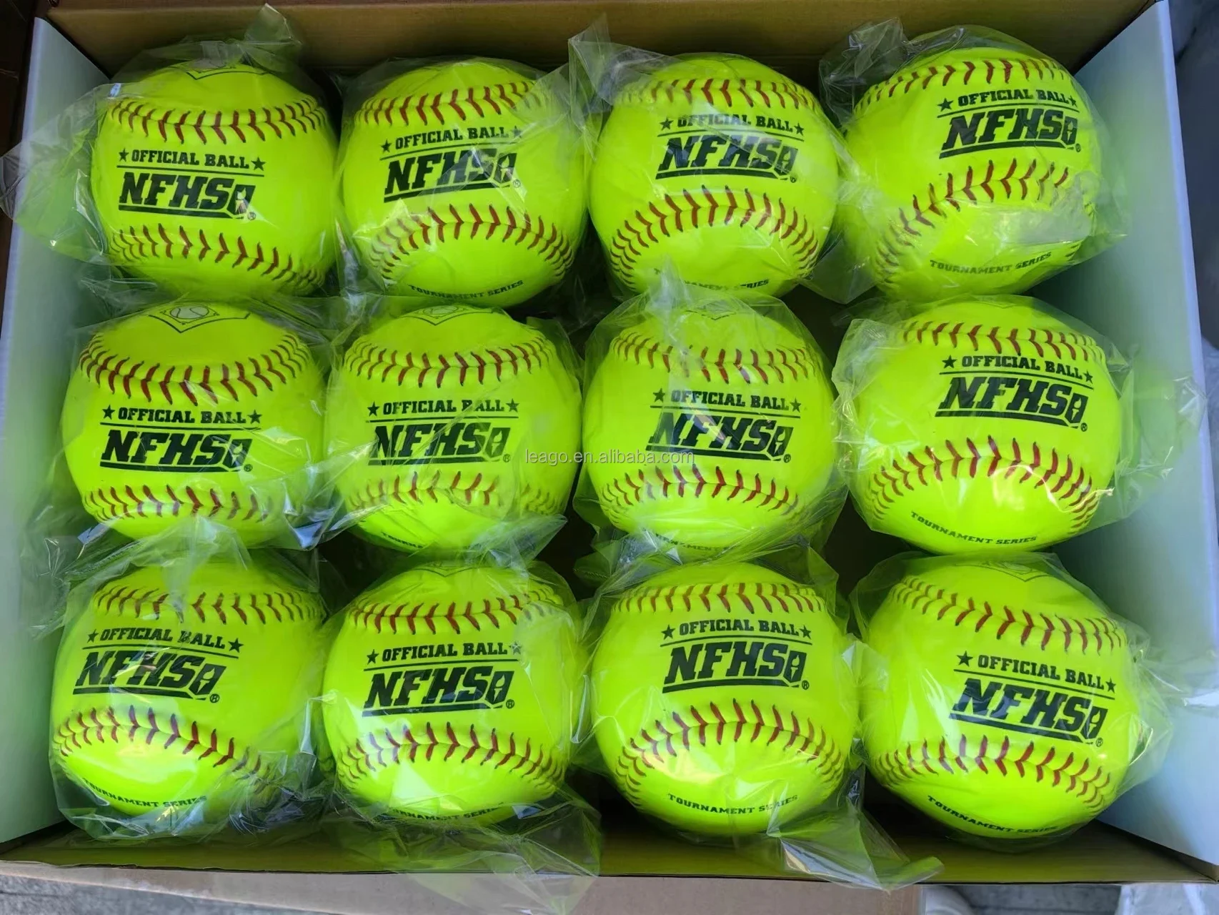 raised seam Leather softball polycore compression control COR.47,375 lbs Softball