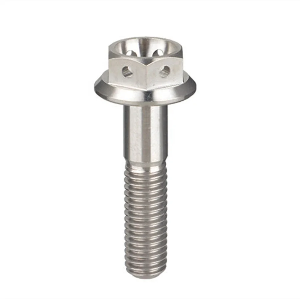 GR5 Titanium DIN6926 M6x45 Hex Flange bolts silver color For sale