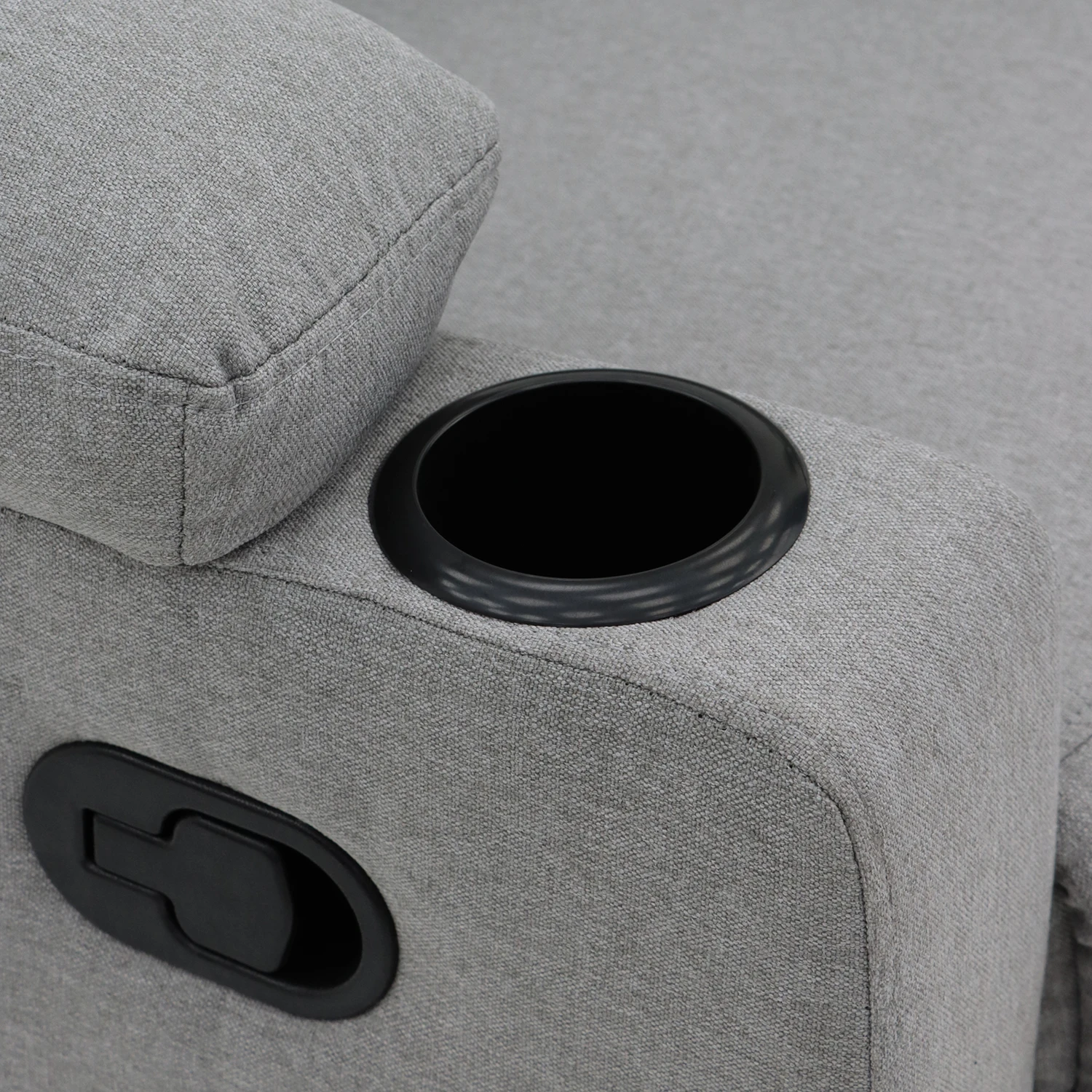 Geeksofa Modern Microfiber Fabric Manual Recliner Chair Lazy Boy Style with Cup Holder for Living Room Furniture from China